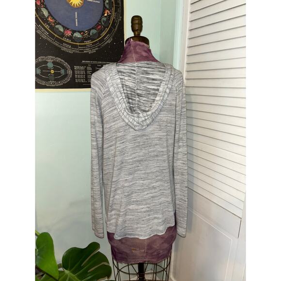 American Eagle Soft & Sexy Grey Lace Up Long Sleeve Hoodie- L - Picture 4 of 6